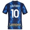 Inter Milan Lautaro Martinez 10 Hjemme 2021-22 - Herre Fotballdrakt